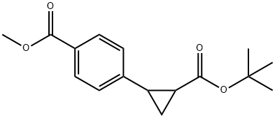 methyl 4-(-2-(tert-butoxycarbonyl)cyclopropyl)benzoate Structural