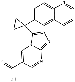Imidazo[1,2-a]pyrimidine-6-carboxylic acid, 3-[1-(6-quinolinyl)cyclopropyl]- Structural