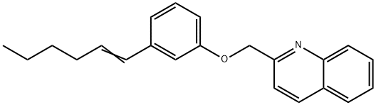 Quinoline, 2-[[3-(1-hexen-1-yl)phenoxy]methyl]- Structural