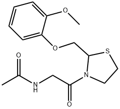 Acetamide, N-[2-[2-[(2-methoxyphenoxy)methyl]-3-thiazolidinyl]-2-oxoethyl]- Structural