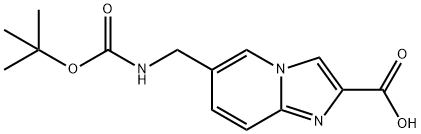 Imidazo[1,2-a]pyridine-2-carboxylic acid, 6-[[[(1,1-dimethylethoxy)carbonyl]amino]methyl]- Structural