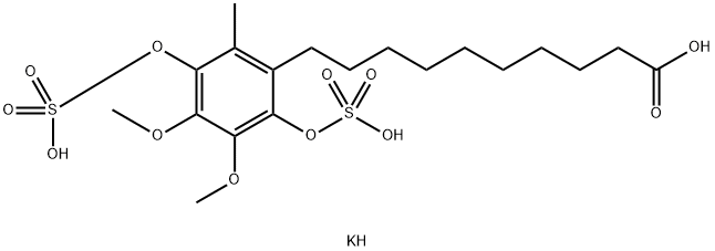 Dihydro Idebenone 10''-Carboxylate 1,4-O-Disulfate Tripotassium Salt Structural