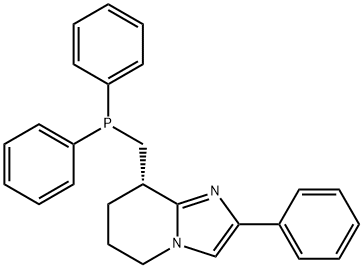 Imidazo[1,2-a]pyridine, 8-[(diphenylphosphino)methyl]-5,6,7,8-tetrahydro-2-phenyl-, (8S)- Structural