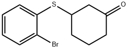 Cyclohexanone, 3-[(2-bromophenyl)thio]- Structural