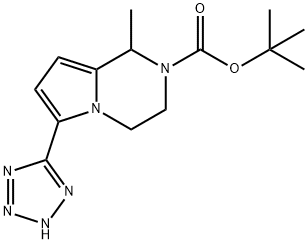 Pyrrolo[1,2-a]pyrazine-2(1H)-carboxylic acid, 3,4-dihydro-1-methyl-6-(2H-tetrazol-5-yl)-, 1,1-dimethylethyl ester Structural