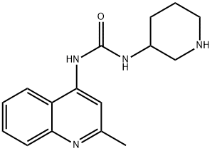 Urea, N-(2-methyl-4-quinolinyl)-N'-3-piperidinyl- Structural