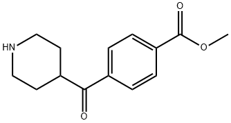 Benzoic acid, 4-(4-piperidinylcarbonyl)-, methyl ester Structural