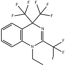Quinazoline, 1-ethyl-1,4-dihydro-2,4,4-tris(trifluoromethyl)- Structural
