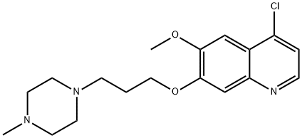 Quinoline, 4-chloro-6-methoxy-7-[3-(4-methyl-1-piperazinyl)propoxy]- Structural