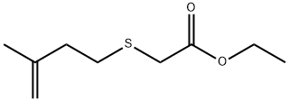 Acetic acid, 2-[(3-methyl-3-buten-1-yl)thio]-, ethyl ester Structural