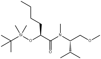 Hexanamide, 2-[[(1,1-dimethylethyl)dimethylsilyl]oxy]-N-[1-(methoxymethyl)-2-methylpropyl]-N-methyl-, [S-(R*,R*)]- (9CI) Structural