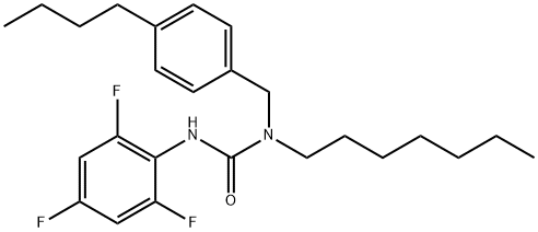 Urea, N-[(4-butylphenyl)methyl]-N-heptyl-N'-(2,4,6-trifluorophenyl)- Structural