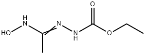 Hydrazinecarboxylic acid, 2-[1-(hydroxyamino)ethylidene]-, ethyl ester Structural