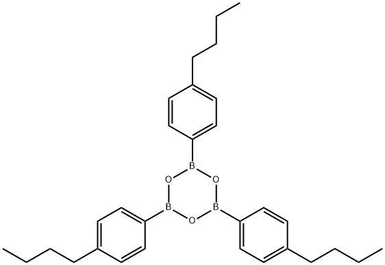 Boroxin, 2,4,6-tris(4-butylphenyl)- Structural
