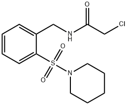 Acetamide, 2-chloro-N-[[2-(1-piperidinylsulfonyl)phenyl]methyl]- Structural