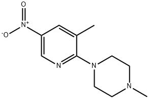 Piperazine, 1-methyl-4-(3-methyl-5-nitro-2-pyridinyl)- Structural