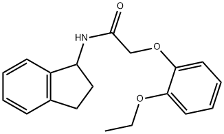 Acetamide, N-(2,3-dihydro-1H-inden-1-yl)-2-(2-ethoxyphenoxy)- Structural