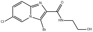 Imidazo[1,2-a]pyridine-2-carboxamide, 3-bromo-6-chloro-N-(2-hydroxyethyl)- Structural