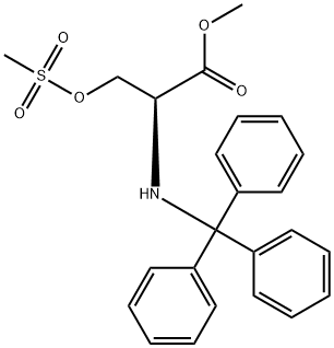 Serine, O-(methylsulfonyl)-N-(triphenylmethyl)-, methyl ester Structural