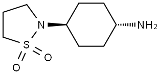 rac-2-[(1r,4r)-4-aminocyclohexyl]-1lambda6,2-thiazolidine-1,1-dione, trans Structural