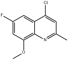 Quinoline, 4-chloro-6-fluoro-8-methoxy-2-methyl- Structural