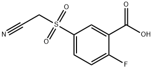 Benzoic acid, 5-[(cyanomethyl)sulfonyl]-2-fluoro- Structural
