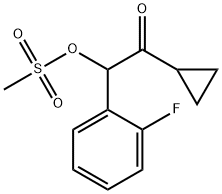 Ethanone, 1-cyclopropyl-2-(2-fluorophenyl)-2-[(methylsulfonyl)oxy]- Structural