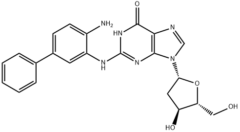 Guanosine, N-(4-amino[1,1'-biphenyl]-3-yl)-2'-deoxy- Structural