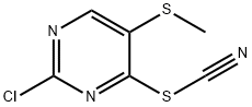 Thiocyanic acid, 2-chloro-5-(methylthio)-4-pyrimidinyl ester Structural