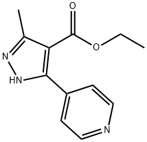 Ethyl 3-methyl-5-(pyridin-4-yl)-1H-pyrazole-4-carboxylate Structural