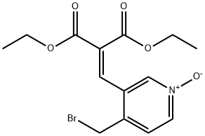 Propanedioic acid, 2-[[4-(bromomethyl)-1-oxido-3-pyridinyl]methylene]-, 1,3-diethyl ester Structural