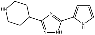 Piperidine, 4-[5-(1H-pyrrol-2-yl)-1H-1,2,4-triazol-3-yl]- Structural