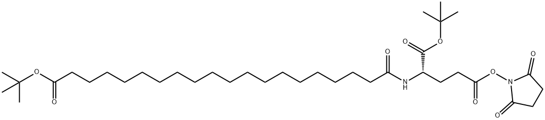 L-Glutamic acid, N-[20-(1,1-dimethylethoxy)-1,20-dioxoeicosyl]-, 1-(1,1-dimethylethyl) 5-(2,5-dioxo-1-pyrrolidinyl) ester Structural