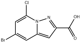 Pyrazolo[1,5-a]pyridine-2-carboxylic acid, 5-bromo-7-chloro- Structural