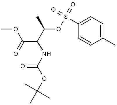 L-Threonine, N-[(1,1-dimethylethoxy)carbonyl]-O-[(4-methylphenyl)sulfonyl]-, methyl ester Structural
