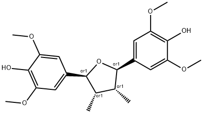 Phenol, 4,4'-[(2R,3R,4S,5S)-tetrahydro-3,4-dimethyl-2,5-furandiyl]bis[2,6-dimethoxy-, rel- Structural