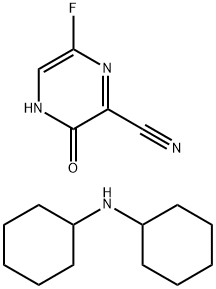 2-Pyrazinecarbonitrile, 6-fluoro-3,4-dihydro-3-oxo-, coMpd. with N-cyclohexylcyclohexanaMine (1:1)