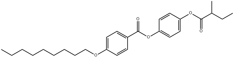 Benzoic acid, 4-(nonyloxy)-, 4-(2-methyl-1-oxobutoxy)phenyl ester Structural