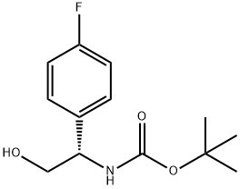 Carbamic acid, N-[(1S)-1-(4-fluorophenyl)-2-hydroxyethyl]-, 1,1-dimethylethyl ester Structural