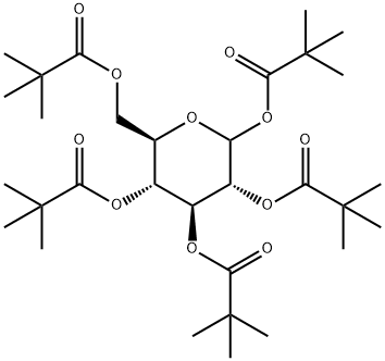 D-Glucopyranose, 1,2,3,4,6-pentakis(2,2-dimethylpropanoate) Structural