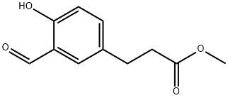 Benzenepropanoic acid, 3-formyl-4-hydroxy-, methyl ester Structural