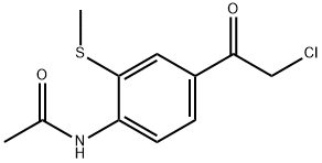 Acetamide, N-[4-(2-chloroacetyl)-2-(methylthio)phenyl]- Structural
