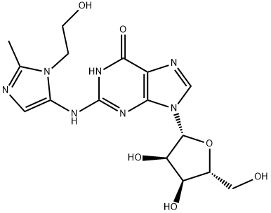 Guanosine, N-[1-(2-hydroxyethyl)-2-methyl-1H-imidazol-5-yl]- (9CI) Structural
