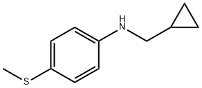 Benzenamine, N-(cyclopropylmethyl)-4-(methylthio)- Structural