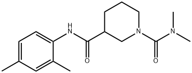 N~3~-(2,4-dimethylphenyl)-N~1~,N~1~-dimethylpiperidine-1,3-dicarboxamide Structural