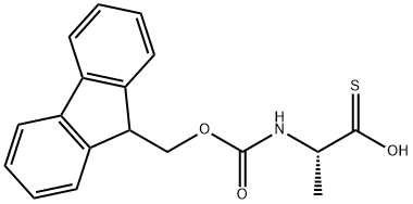 Fmoc-(S)-2-aminopropanethioic S-acid Structural