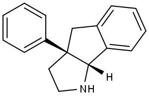 Indeno[1,2-b]pyrrole, 1,2,3,3a,4,8b-hexahydro-3a-phenyl-, (3aR,8bS)-rel- Structural