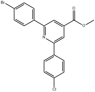 JR-9123, Methyl 2-(4-Bromophenyl)-6-(4-chlorophenyl)pyridine-4-carboxylate, 97% Structural