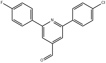 JR-9175, 2-(4-Chlorophenyl)-6-(4-fluorophenyl)pyridine-4-carbaldehyde, 97% Structural