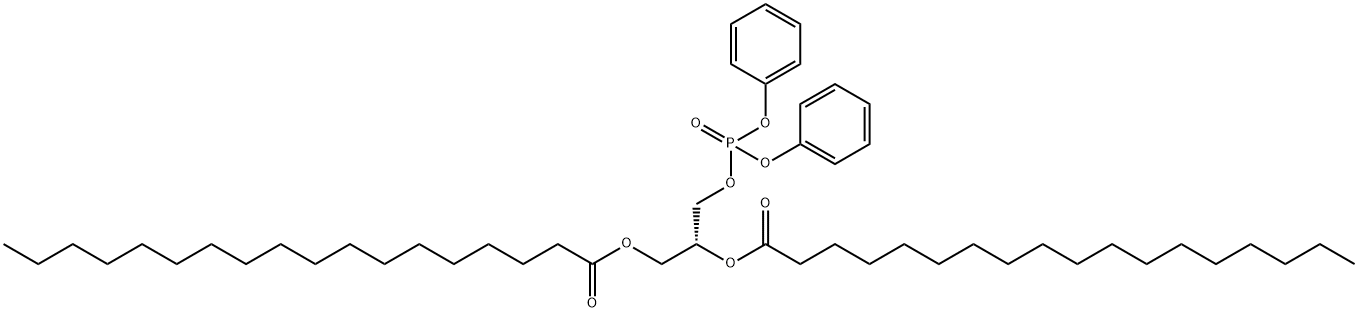 Octadecanoic acid, 1-[[(diphenoxyphosphinyl)oxy]methyl]-1,2-ethanediyl ester, (R)- (9CI) Structural